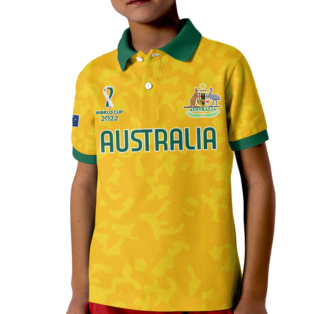 custom-text-and-number-australia-soccer-polo-shirt-kid-world-cup-football-2022-socceroos-with-kangaroos