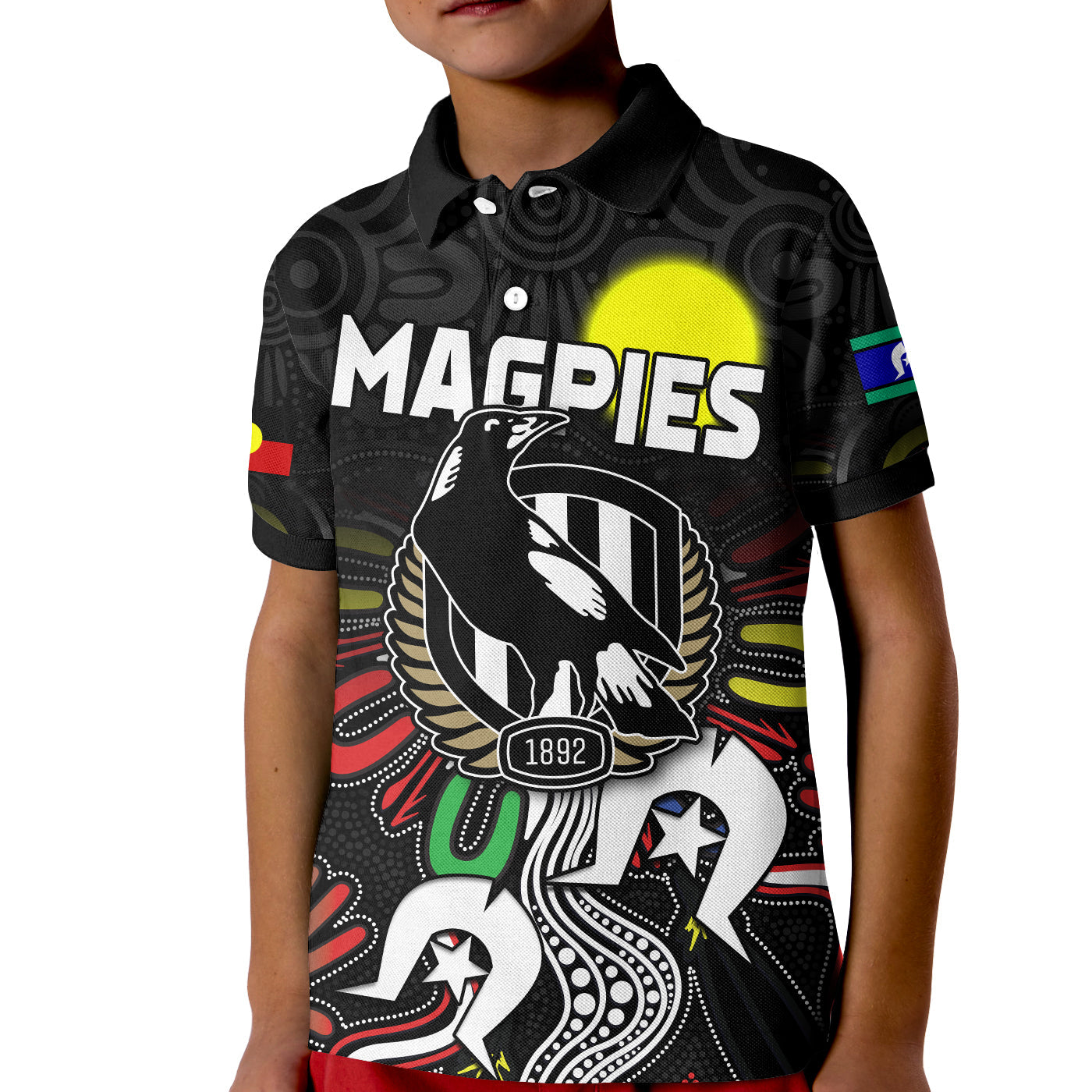 custom-personalised-magpies-naidoc-week-polo-shirt-kid-collingwood-football-aboriginal