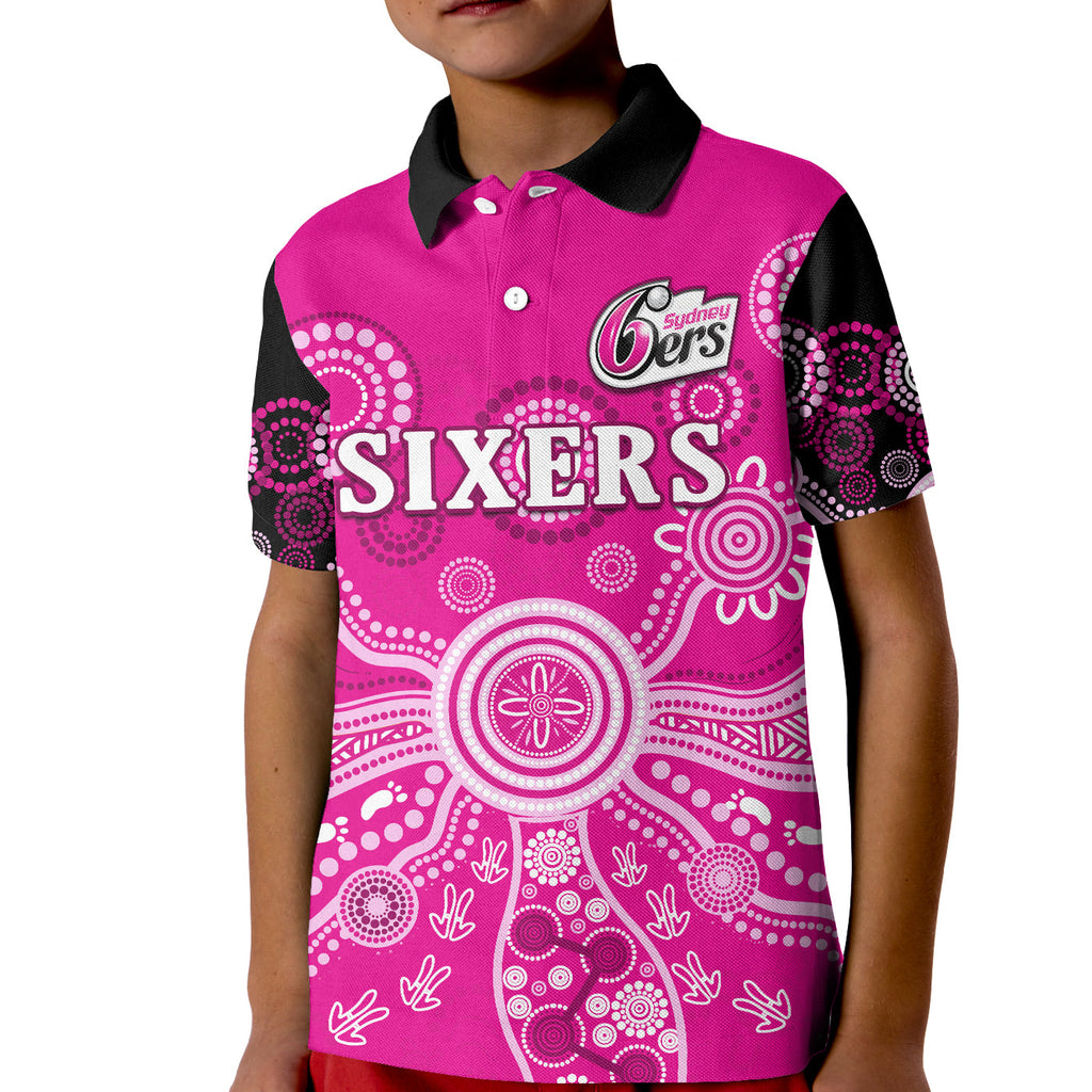 custom-text-and-number-sydney-sixers-polo-shirt-cricket-indigenous-australian-art-ver01