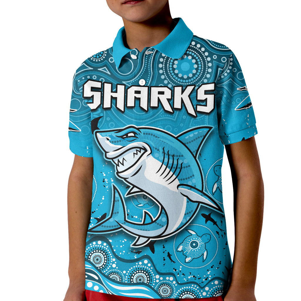 custom-text-and-number-sharks-rugby-polo-shirt-go-sharkies-aboriginal-special-version