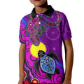 custom-personalised-australia-lizard-and-turtle-polo-shirt-kid-aboriginal-art-beautiful-life