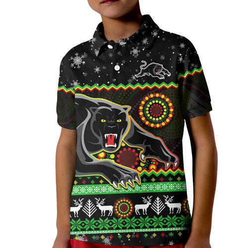 panthers-christmas-polo-shirt-aboriginal-pattern-penrith-black-version