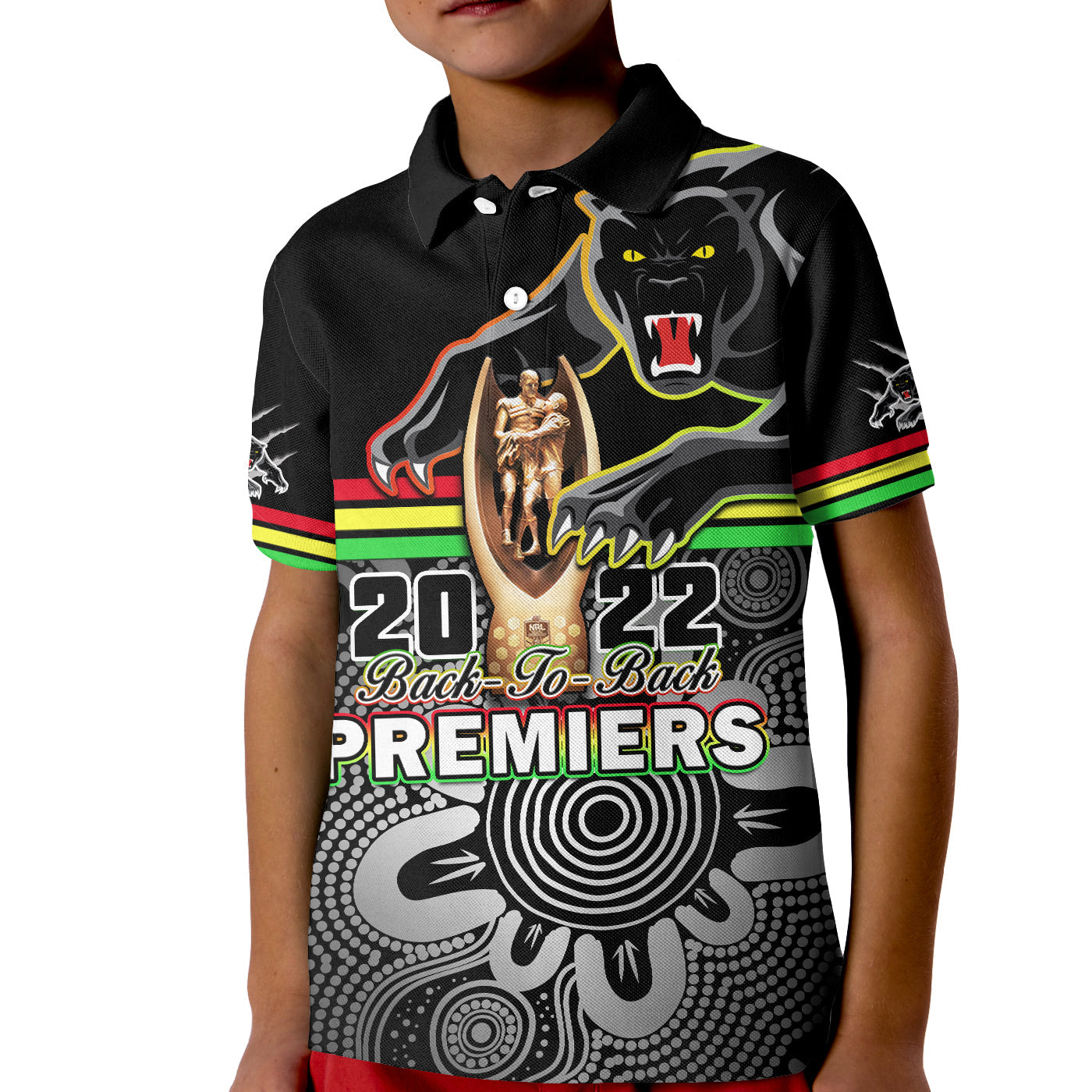 custom-personalised-panthers-rugby-polo-shirt-pennies-premiers-2022-back-to-back-indigenous-original