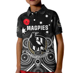 custom-text-and-number-magpies-football-anzac-day-polo-shirt-kid-aboriginal-poppy-flowers