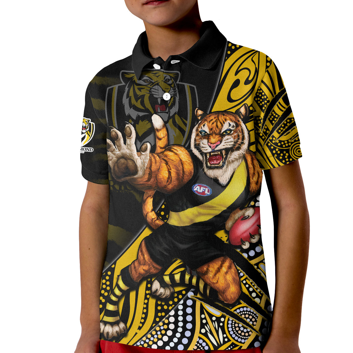 richmond-football-polo-shirt-aboriginal-go-the-tigers-mascot