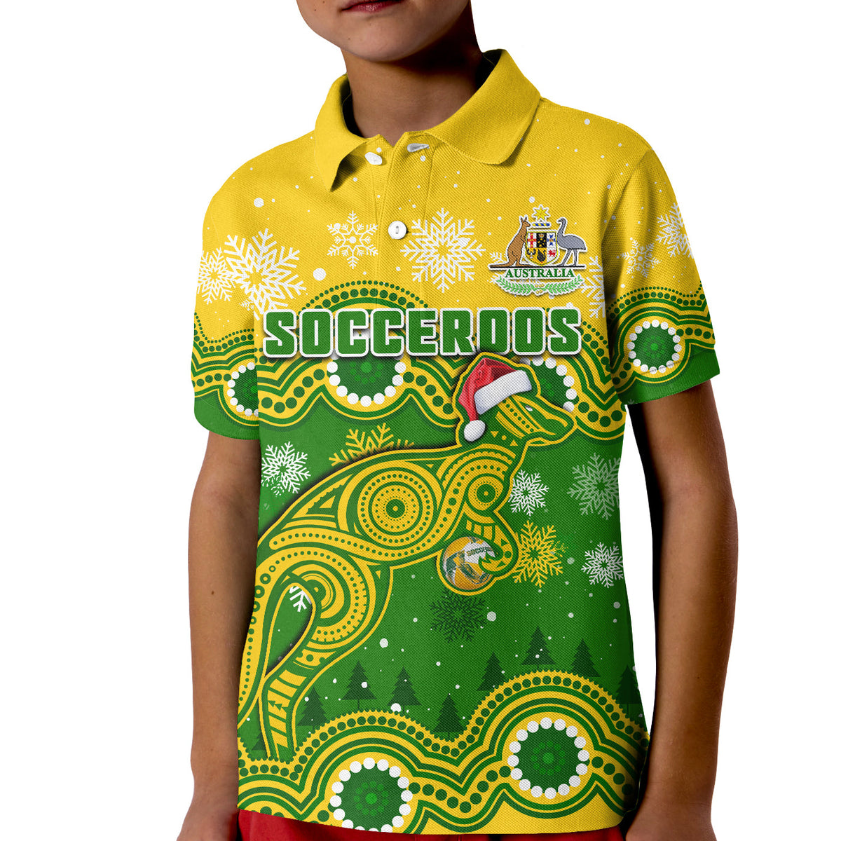 australia-soccer-christmas-polo-shirt-kid-socceroos-indigenous-kangaroo