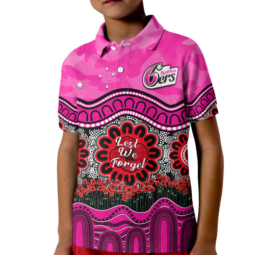 custom-text-and-number-sixers-cricket-anzac-polo-shirt-sydney-poppy-aboriginal-camouflage