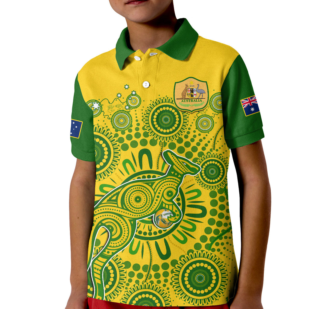 custom-text-and-number-australia-soccer-polo-shirt-socceroos-kangaroo-aussie-indigenous-national-color