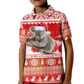 australia-polo-shirt-kid-koala-aboriginal-painting-merry-christmas