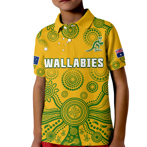 australia-2022-rugby-polo-shirt-kid-wallabies-aboriginal-yellow-style