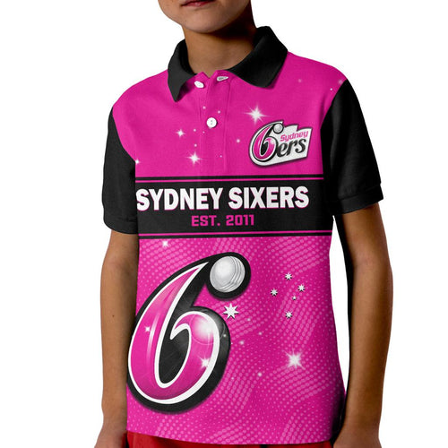 custom-text-and-number-sydney-sixers-polo-shirt-kid-est-2011-simple-style