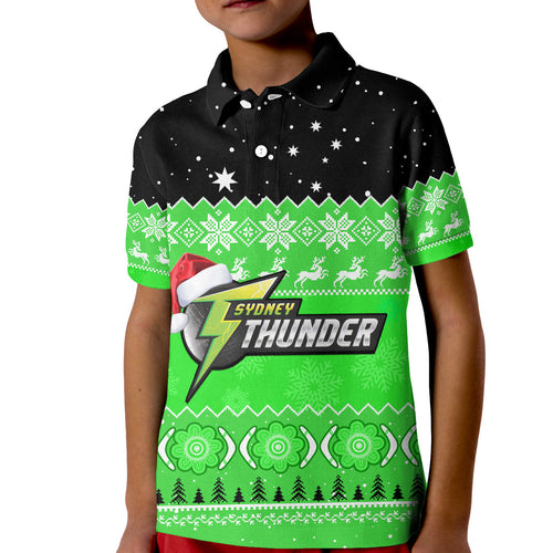 custom-personalised-thunder-cricket-polo-shirt-aboriginal-merry-christmas