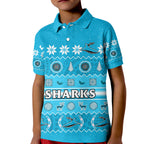 custom-personalised-sharks-christmas-polo-shirt-cronulla-sutherland-aboriginal-art-merry-xmas