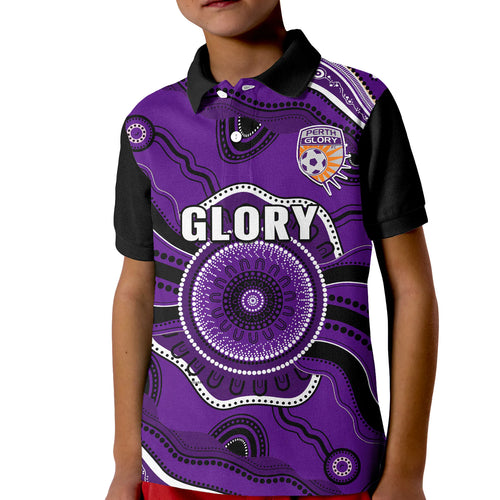 custom-text-and-number-perth-glory-football-polo-shirt-kid-dot-painting-style