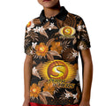 custom-text-and-number-perth-scorchers-cricket-polo-shirt-kid-aboriginal-art-mix-tropical-flowers
