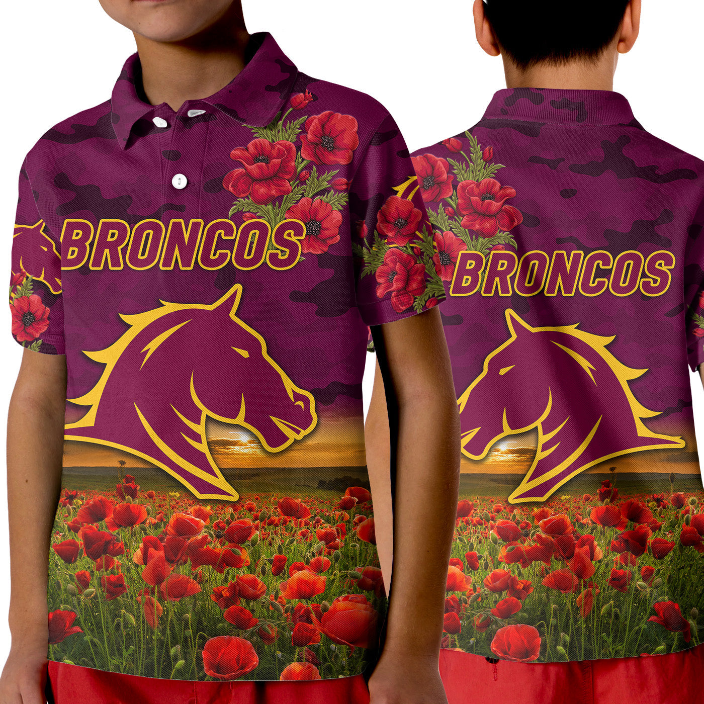 brisbane-broncos-anzac-2022-polo-shirt-poppy-flowers-vibes