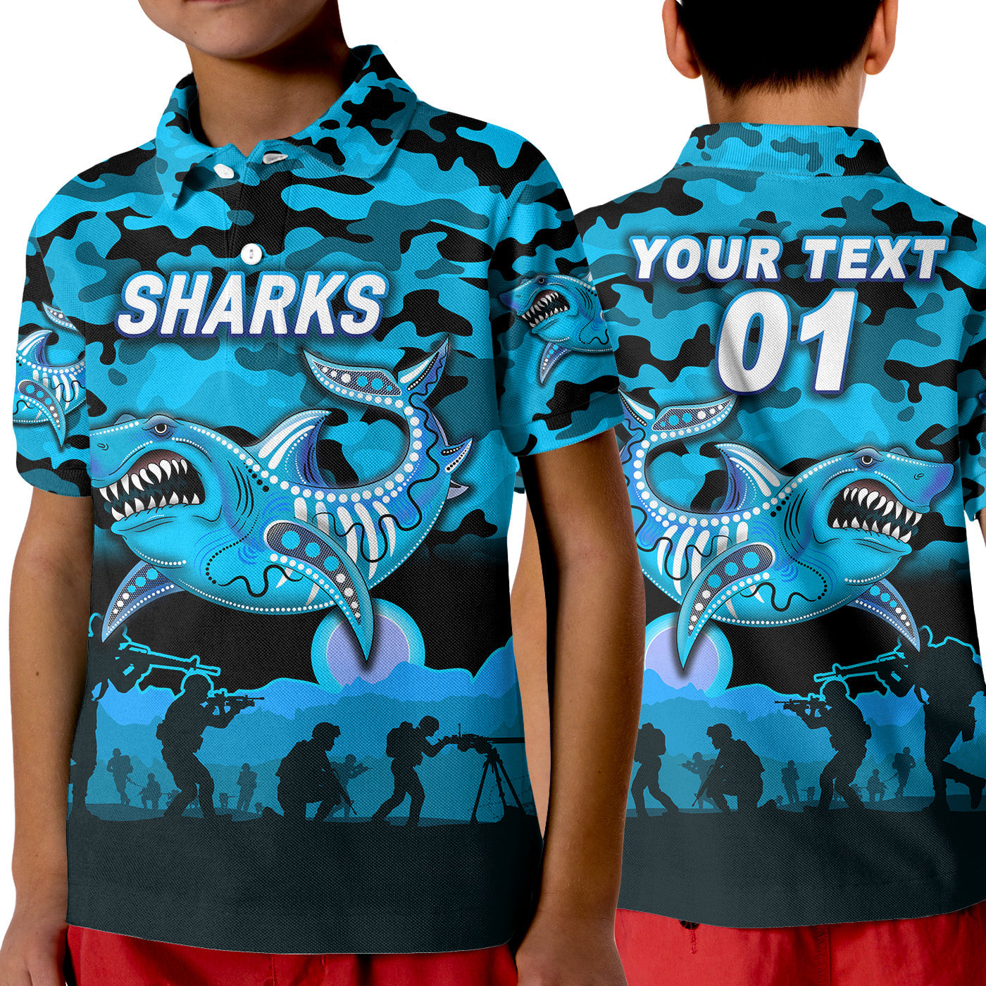 custom-personalised-cronulla-sutherland-sharks-anzac-2022-polo-shirt-simple-style-black