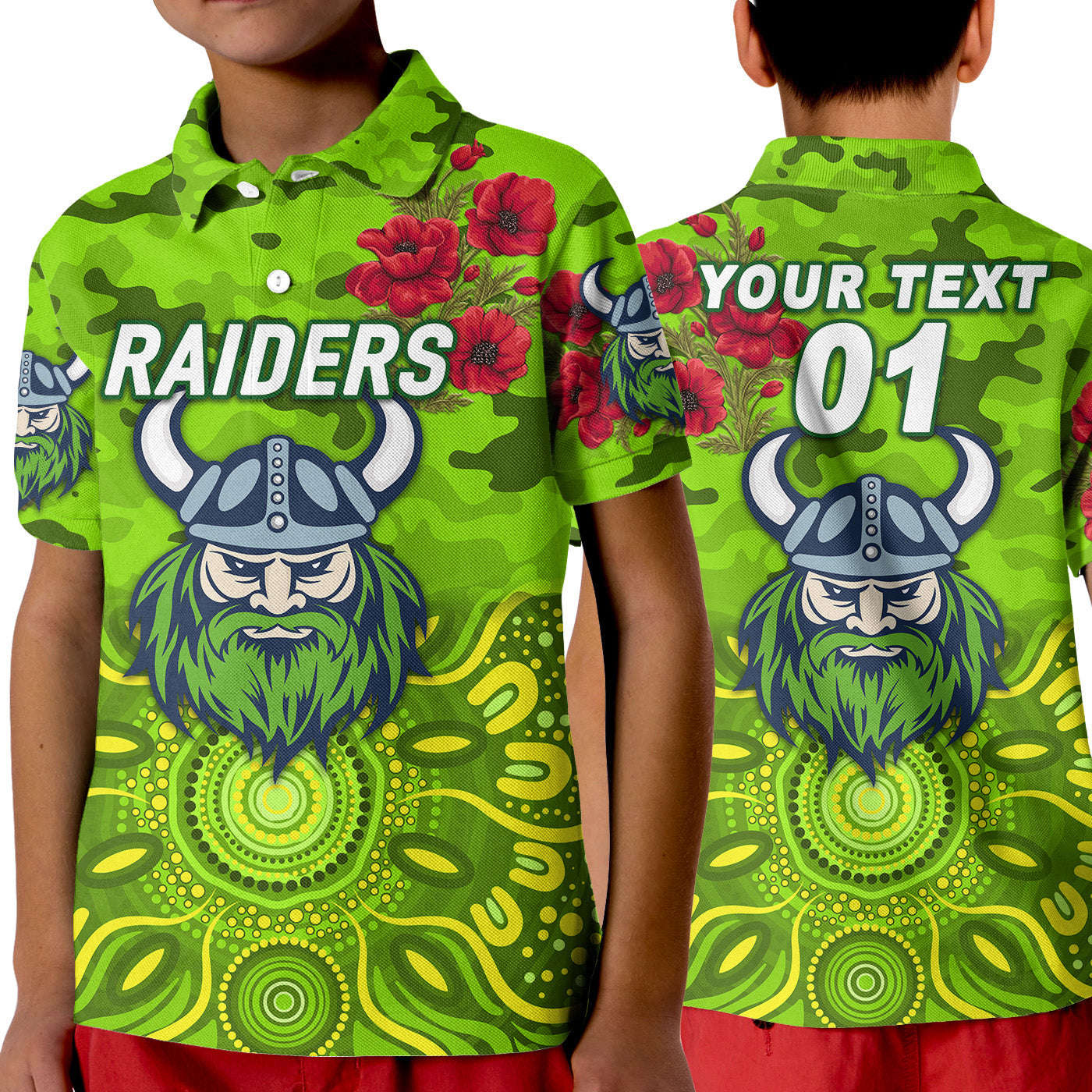 custom-personalised-canberra-raiders-anzac-2022-polo-shirt-indigenous-vibes