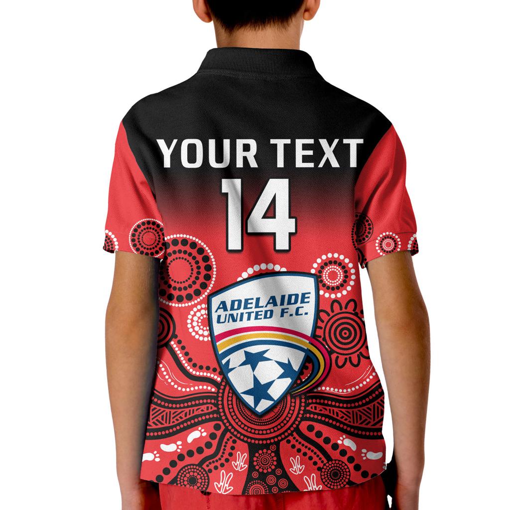 custom-text-and-number-adelaide-united-football-polo-shirt-kid-indigenous-art