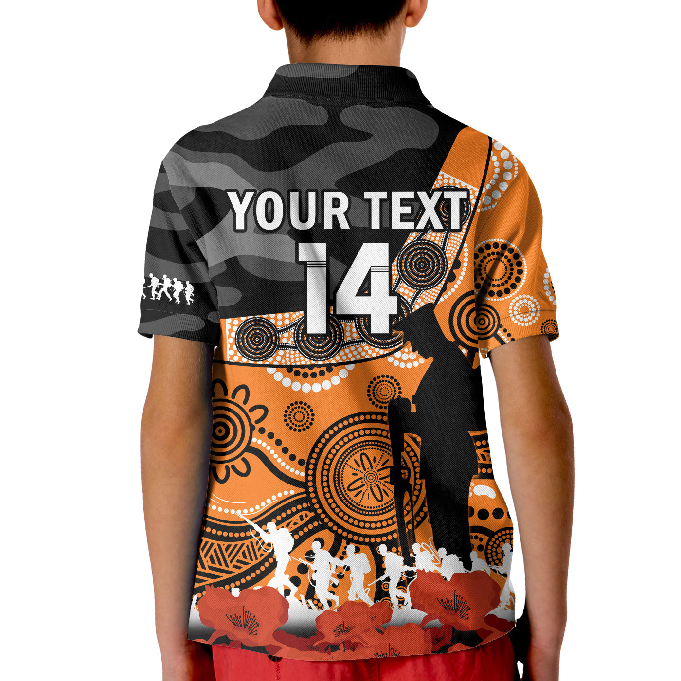 custom-text-and-number-giants-football-anzac-2023-polo-shirt-kid-gws-aboriginal-mix-poppy-camouflage