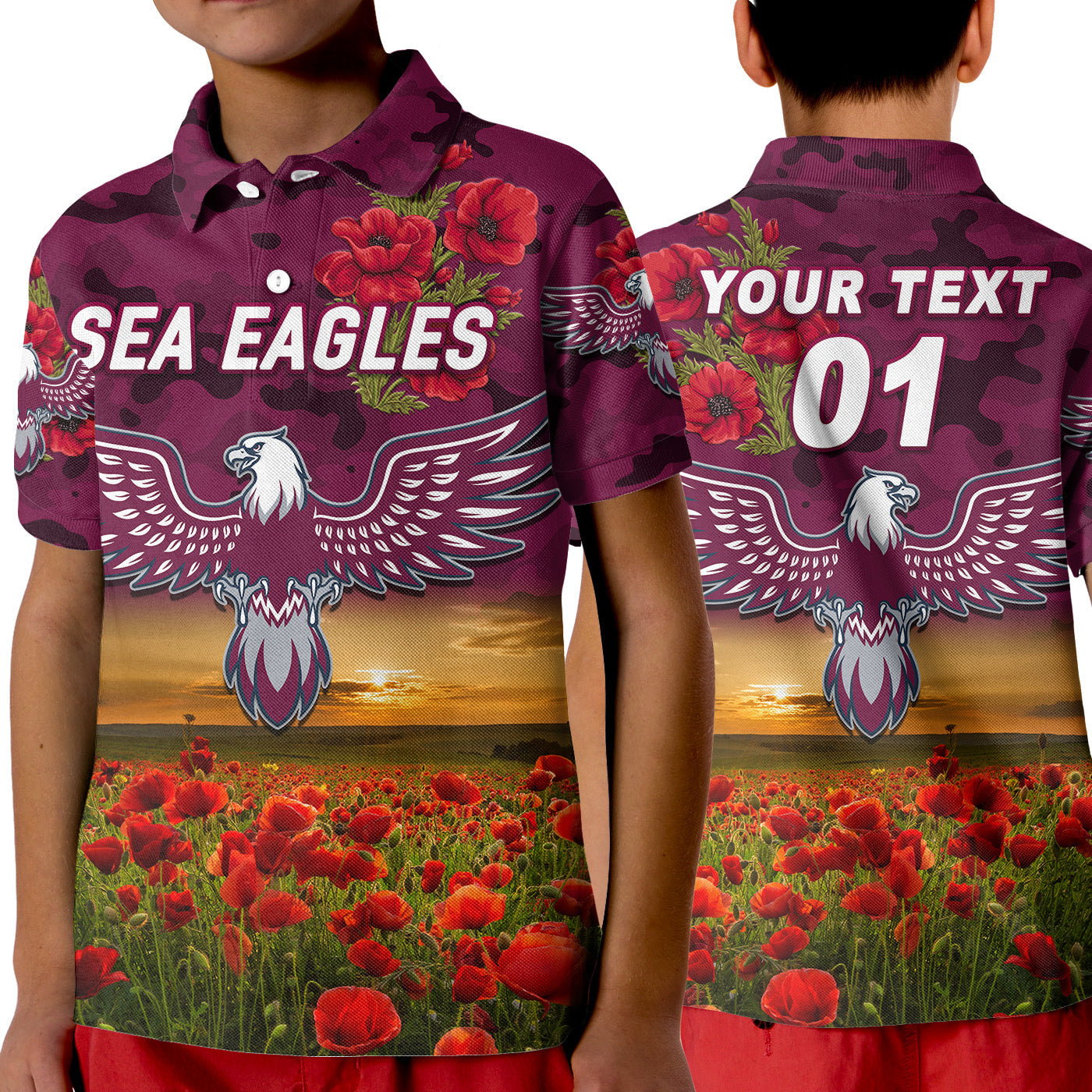 custom-personalised-manly-warringah-sea-eagles-anzac-2022-polo-shirt-poppy-flowers-vibes