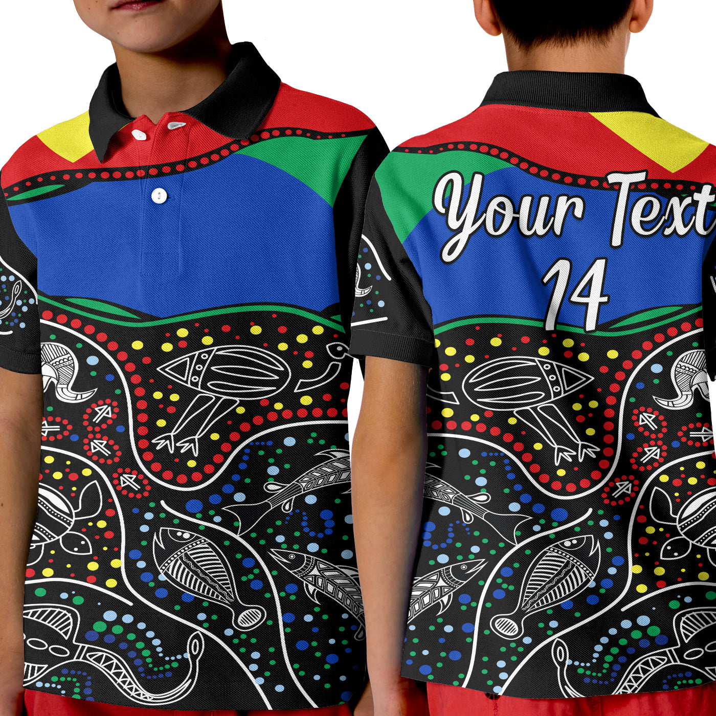custom-text-and-number-naidoc-week-polo-shirt-kid-national-aborigines-and-torres-strait-islander-animals-aboriginal-art