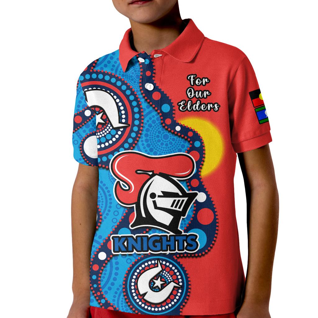 custom-text-and-number-knights-rugby-naidoc-2023-polo-shirt-kid-indigenous-for-our-elders