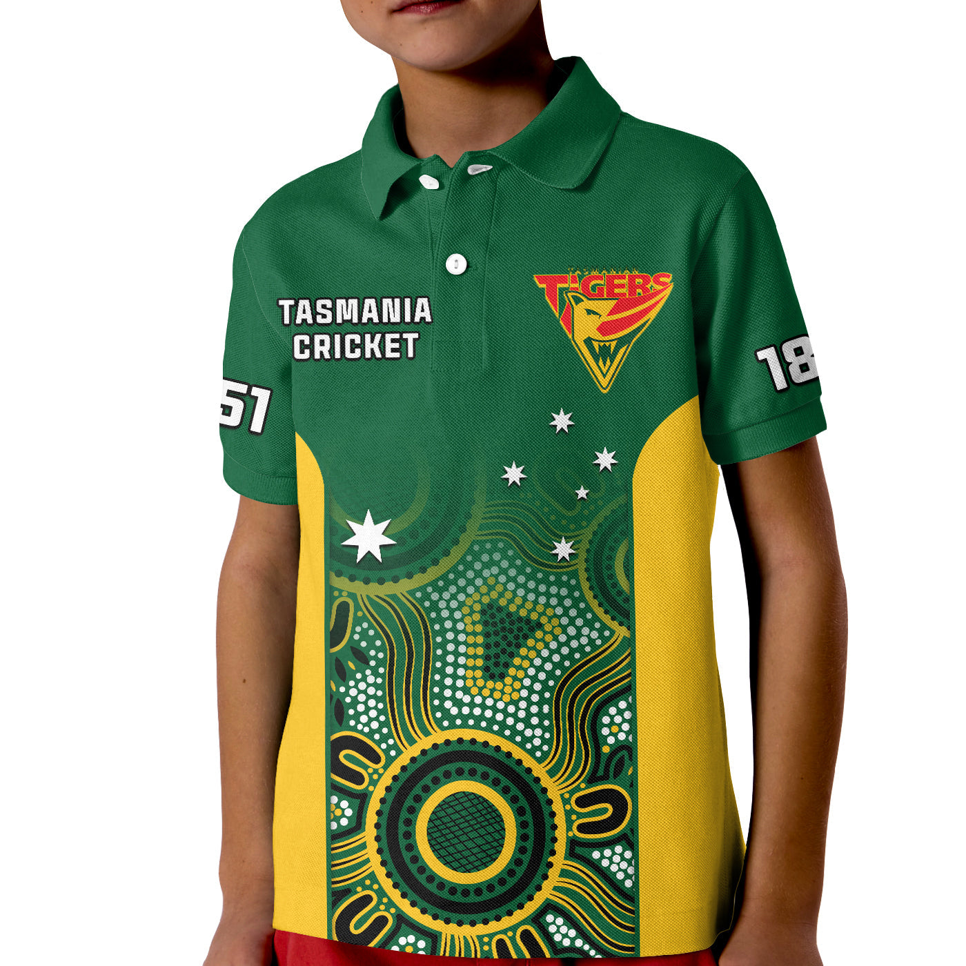 tasmania-cricket-2023-polo-shirt-kid-tigers-sheffield-shield-indigenous