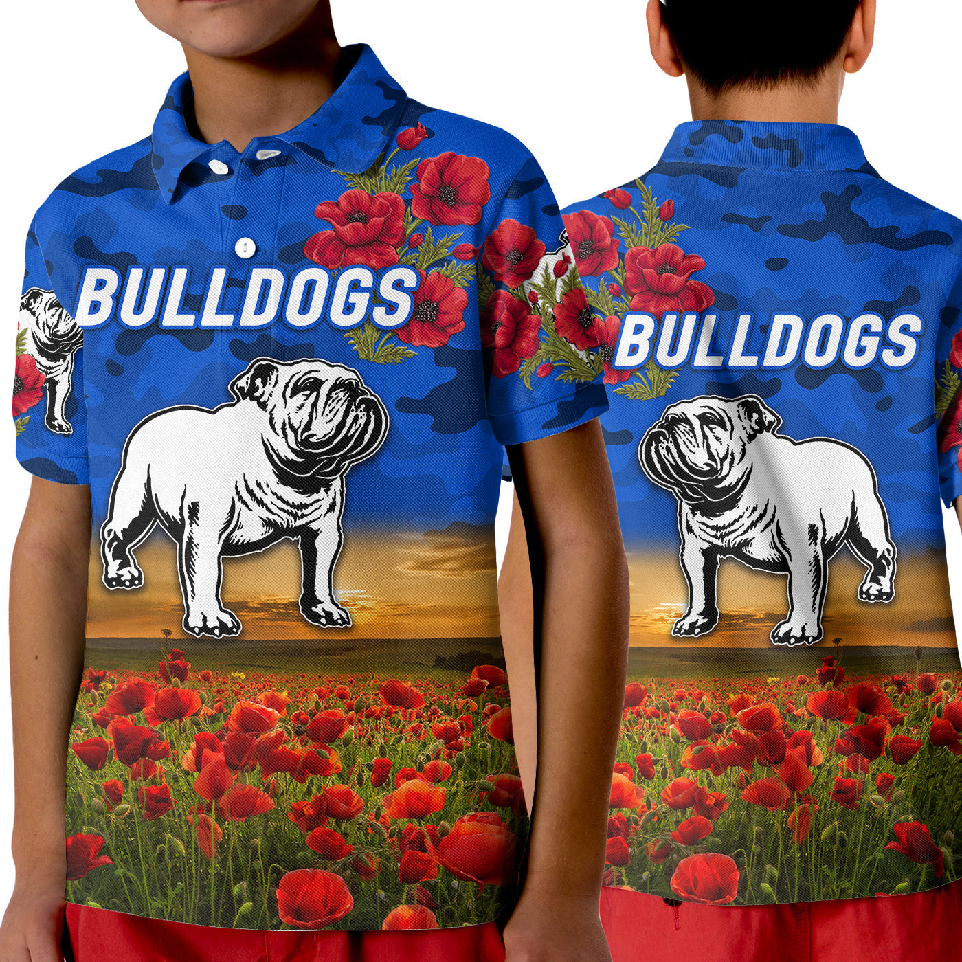canterbury-bankstown-bulldogs-anzac-2022-polo-shirt-poppy-flowers-vibes-blue