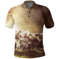 polo-shirt-koala-family-landscape-art-unisex