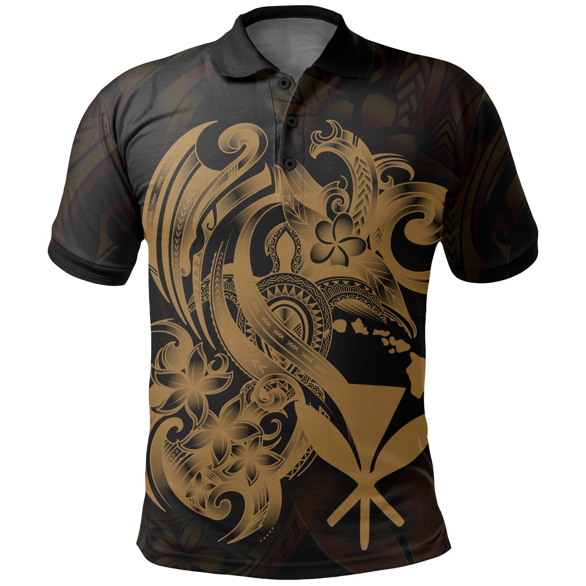 hawaii-all-over-polo-shirt-kanaka-maoli-gold-turtle