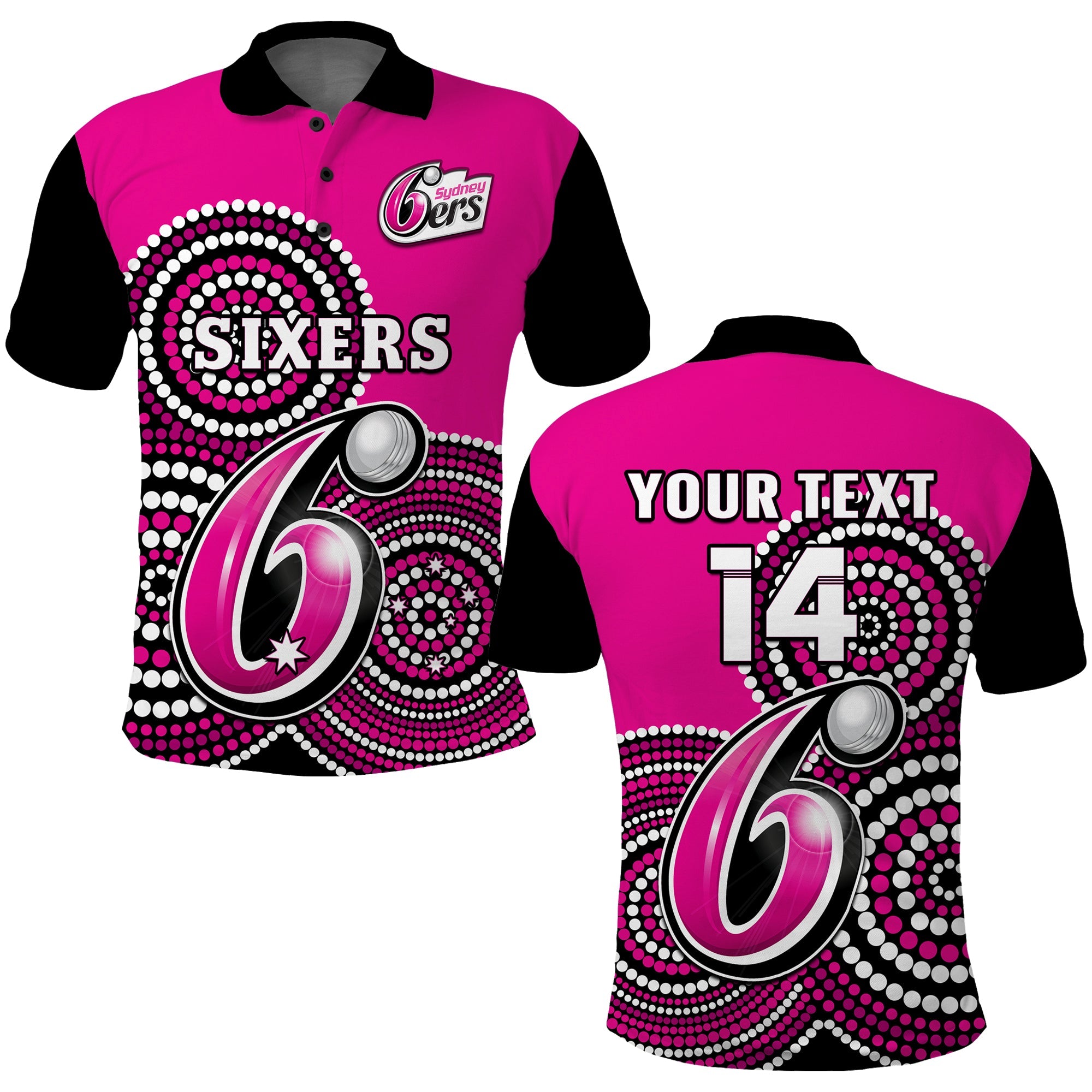 custom-text-and-number-sydney-sixers-cricket-polo-shirt-champions-bbl12-proud-indigenous-art