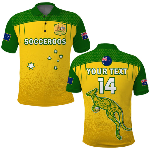 custom-text-and-number-australia-soccer-polo-shirt-socceroos-dots-kangaroo-simple-style