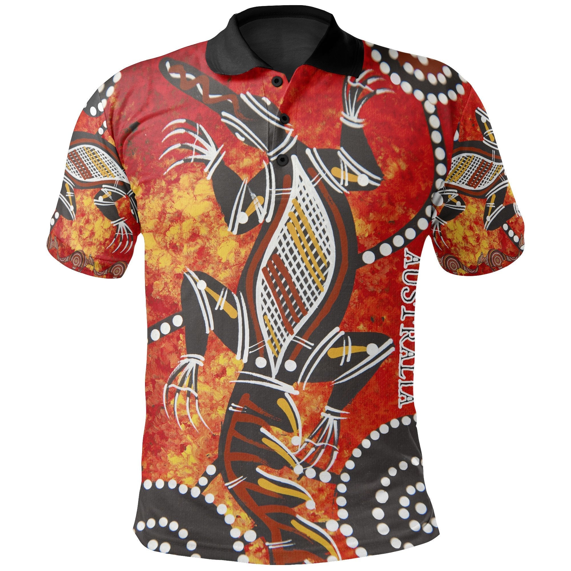 aboriginal-polo-crocodile-dot-painting