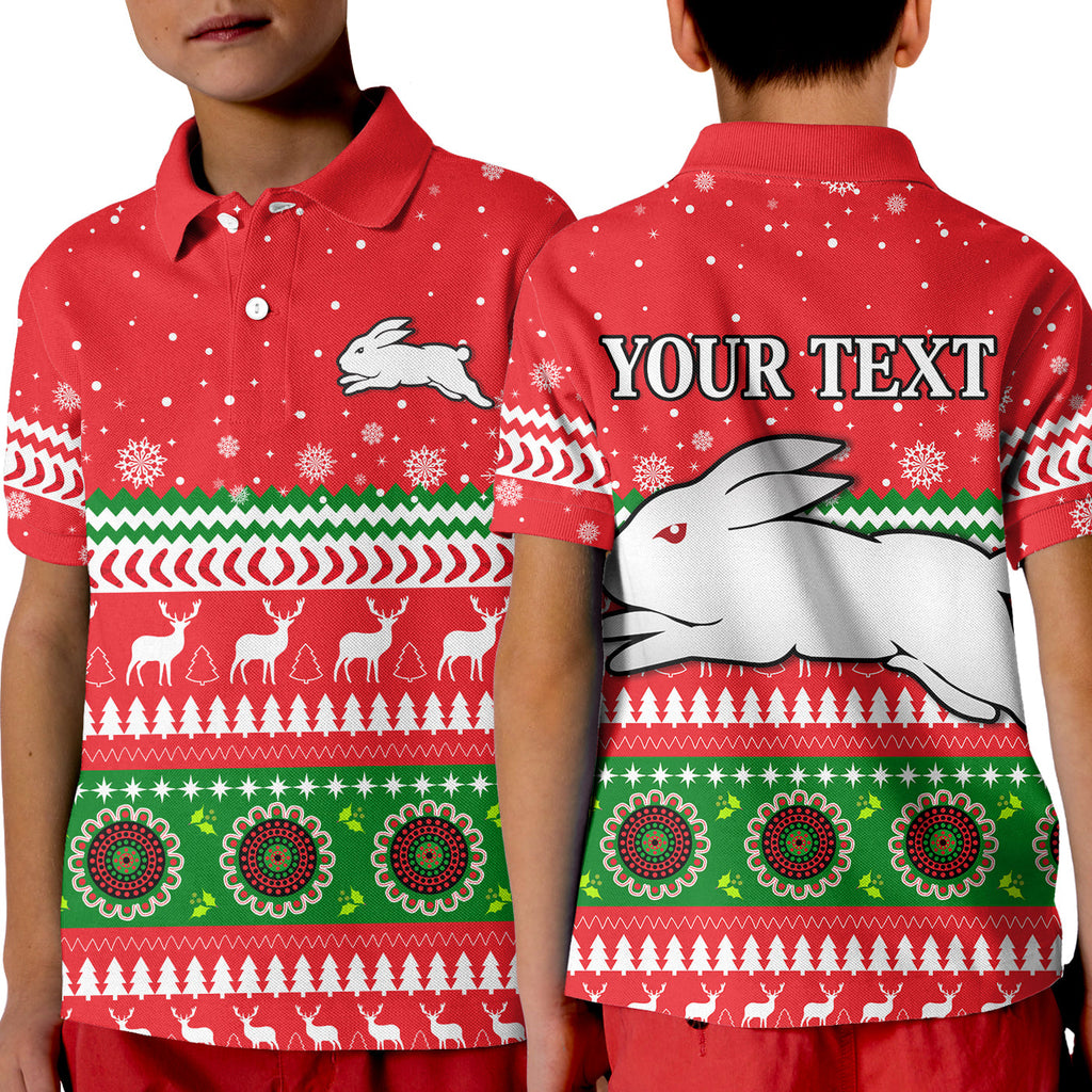 custom-personalised-rabbitohs-polo-shirt-kid-south-sydney-christmas