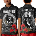 custom-text-and-number-magpies-football-anzac-day-polo-shirt-kid-speical-poppy-mix-aboriginal