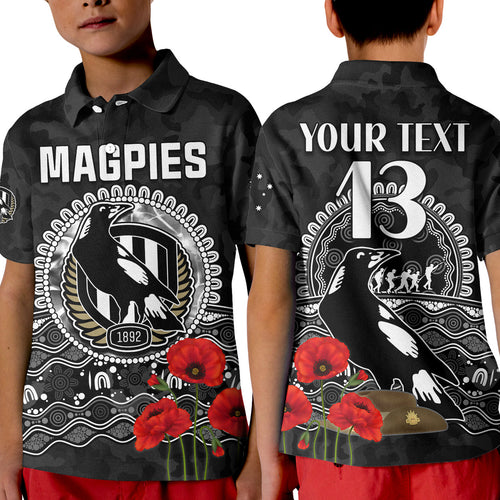 custom-text-and-number-magpies-football-anzac-day-polo-shirt-kid-speical-poppy-mix-aboriginal