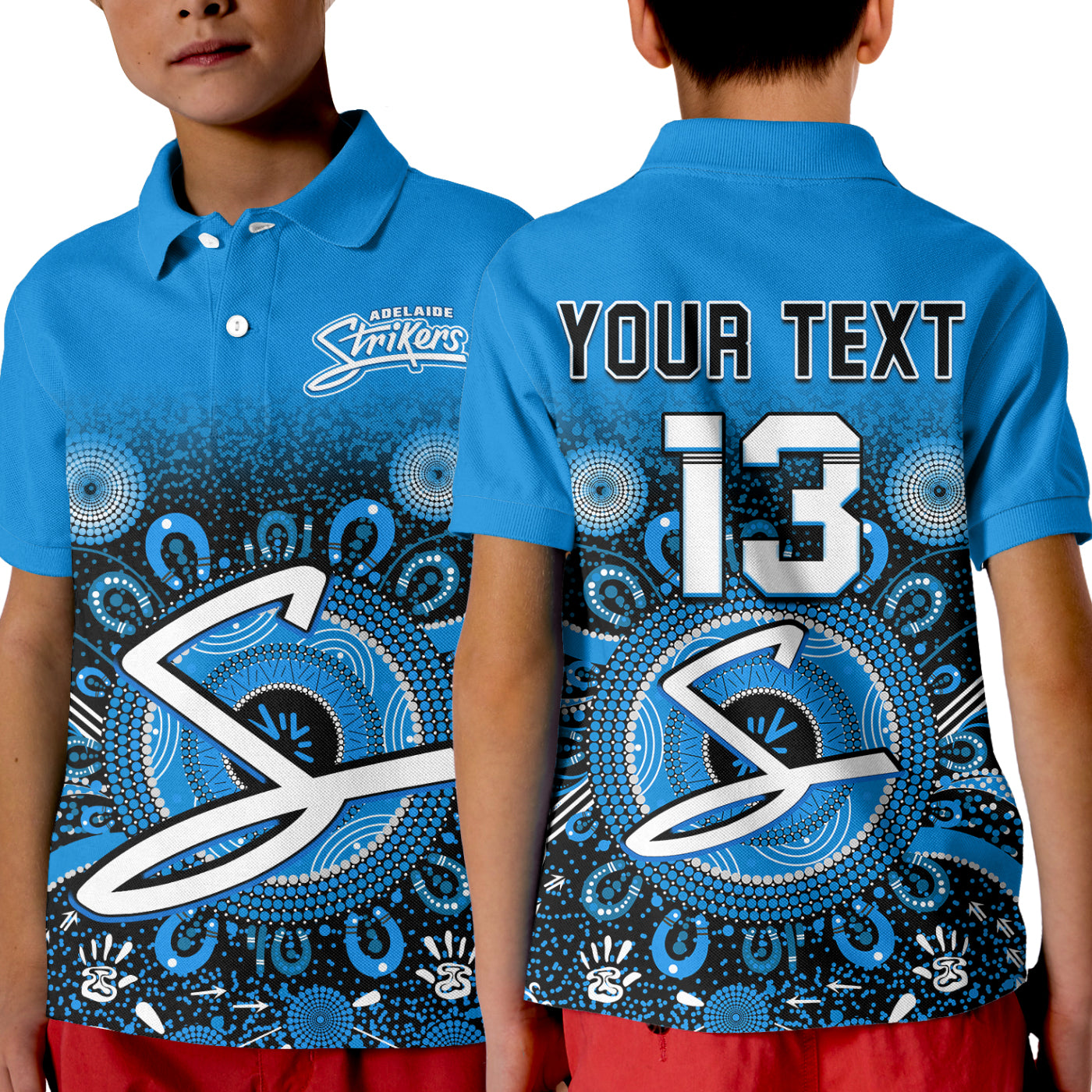 custom-text-and-number-adelaide-strikers-polo-shirt-kid-aboriginal-sunshine