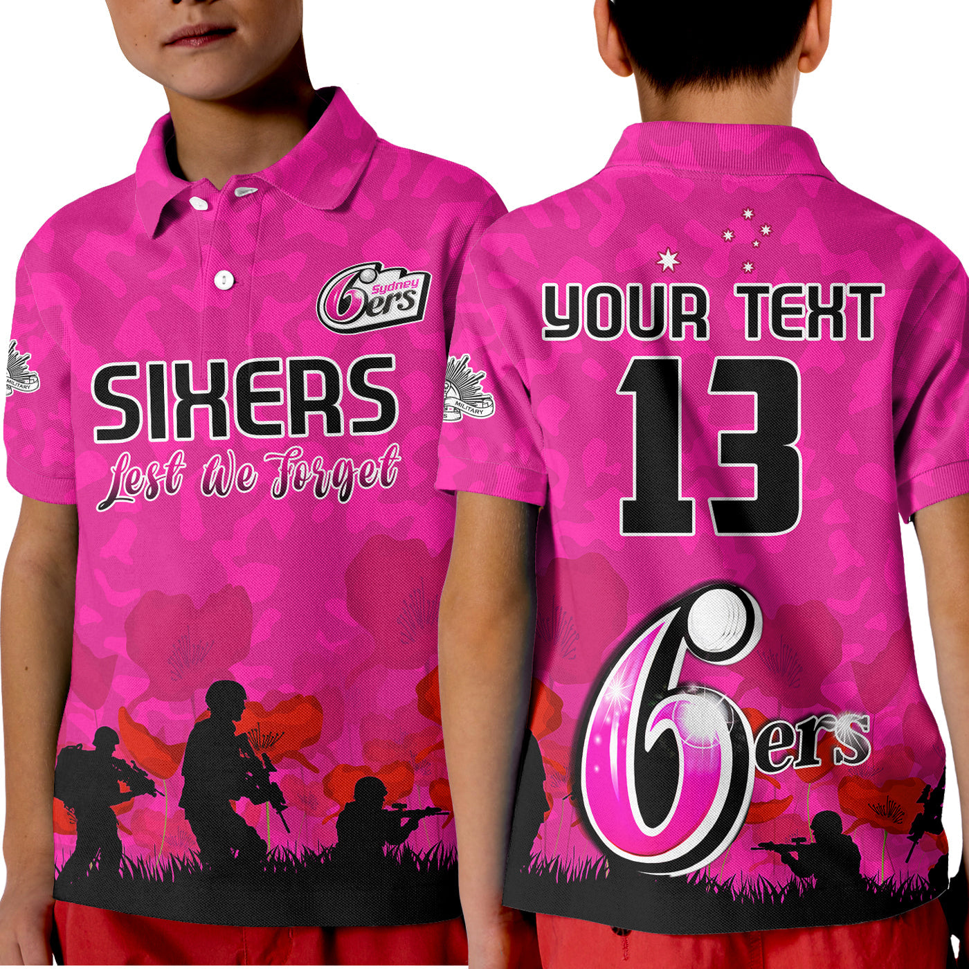 custom-text-and-number-sydney-sixers-cricket-polo-shirt-anzac-day-camouflage-poppy-lest-we-forget
