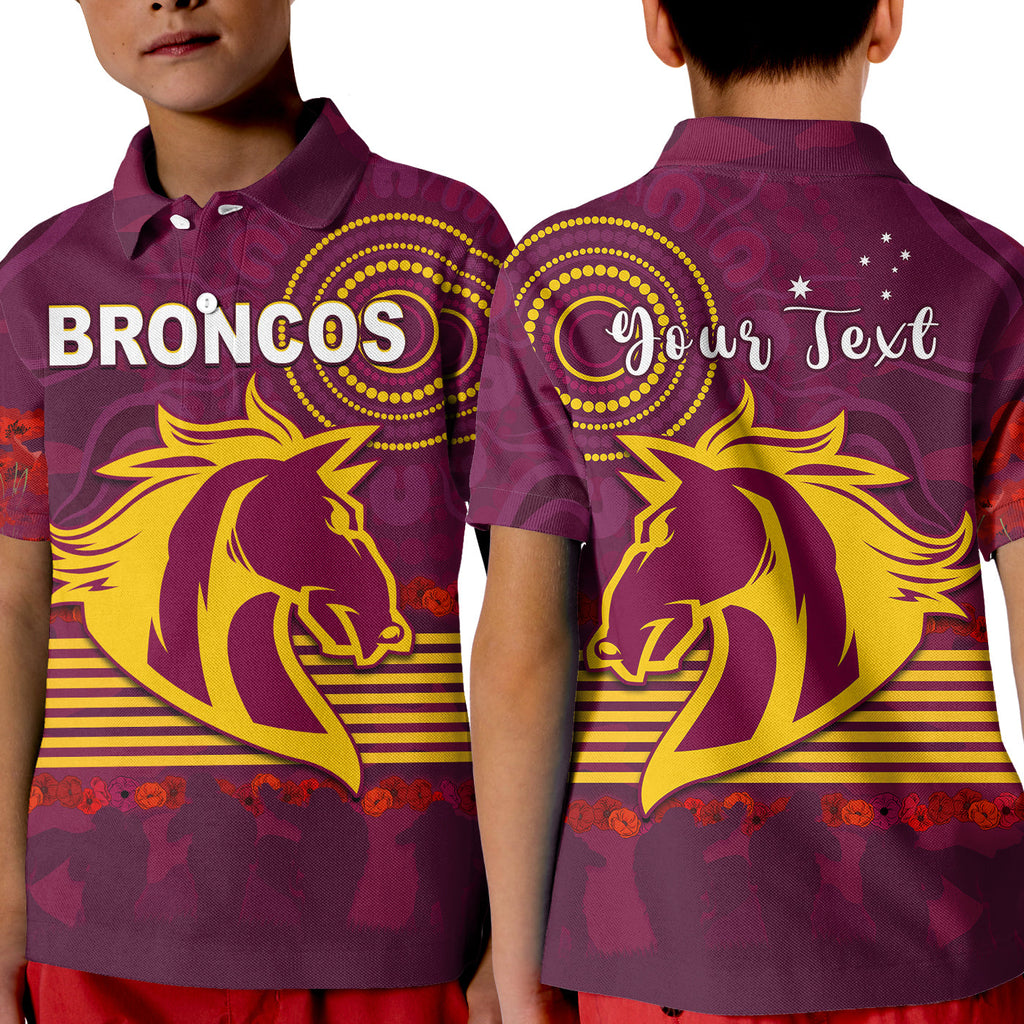 custom-personalised-broncos-anzac-day-polo-shirt-kid-aboriginal-lest-we-forget-ver-01