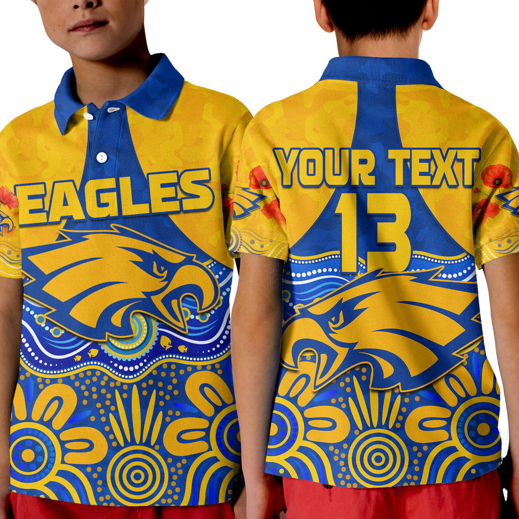 custom-text-and-number-eagles-anzac-2022-polo-shirt-kid-west-coast-aboriginal-remember-them