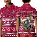 custom-personalised-reds-christmas-polo-shirt-kid-queensland-rugby-indigenous
