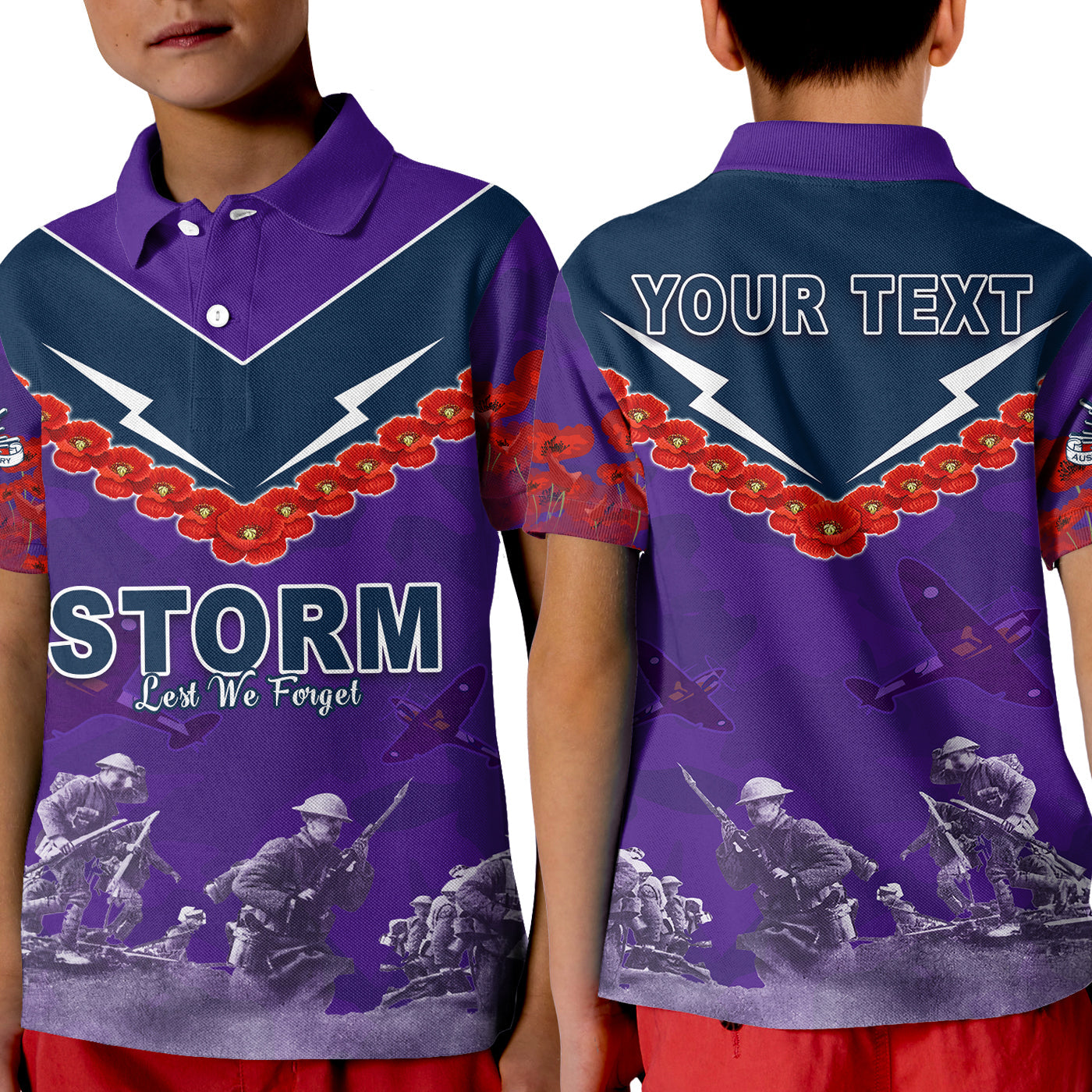 custom-personalised-storm-anzac-day-polo-shirt-kid-australian-soldiers-remember-them