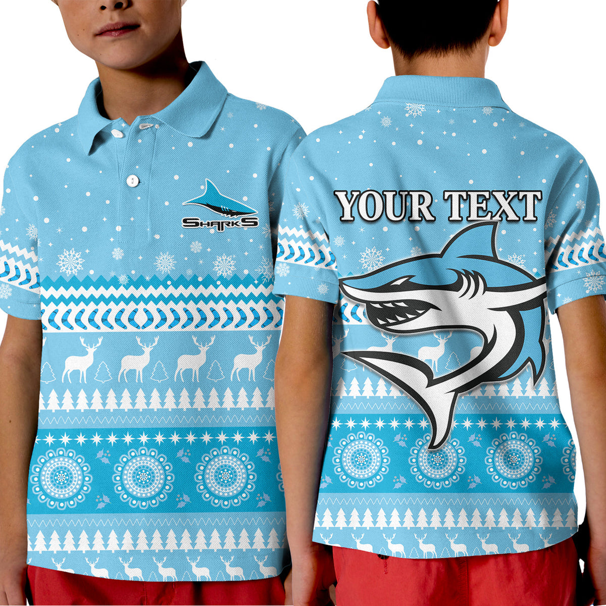 custom-personalised-sharks-polo-shirt-kid-christmas-cronulla-sutherland