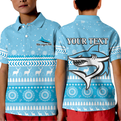 custom-personalised-sharks-polo-shirt-kid-christmas-cronulla-sutherland