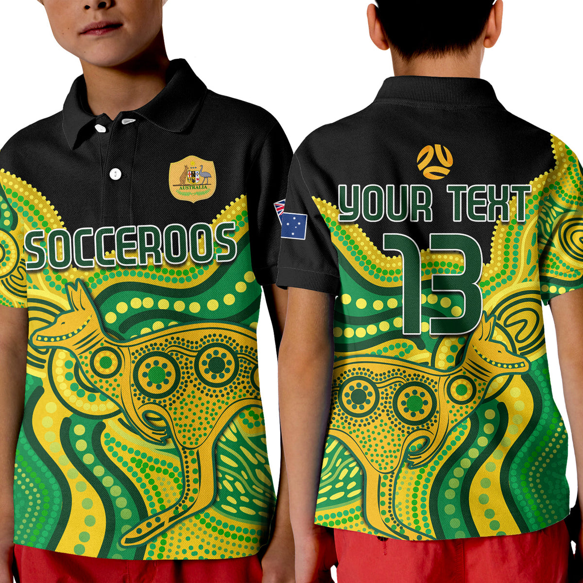 custom-text-and-number-australia-soccer-polo-shirt-kid-world-cup-football-2022-socceroos-we-are-champions