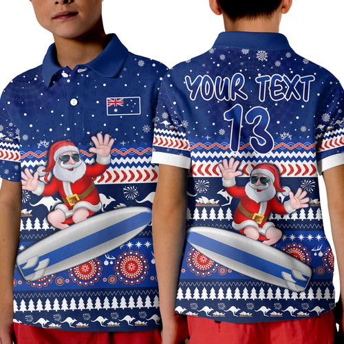 custom-text-and-number-australia-christmas-polo-shirt-aussie-aboriginal-santa-claus-is-surfing-with-kangaroo