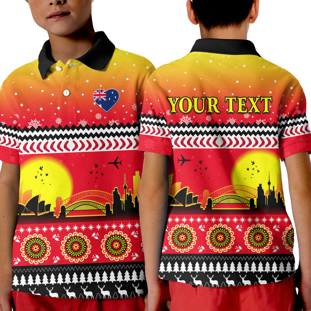 custom-personalised-australia-christmas-polo-shirt-kid-proud-sydney-opera-house