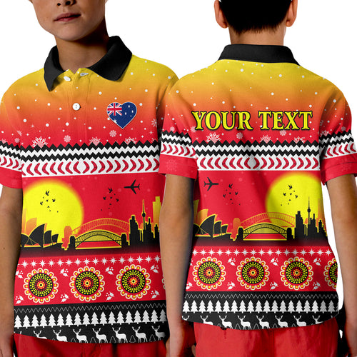 custom-personalised-australia-christmas-polo-shirt-kid-proud-sydney-opera-house