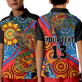 custom-text-and-number-australia-lizard-and-sun-polo-shirt-kid-aboriginal-art-speical